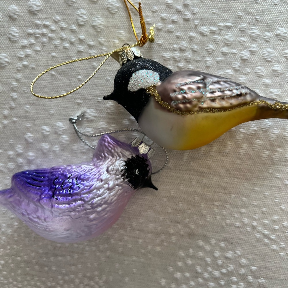 Vtg bird ornaments